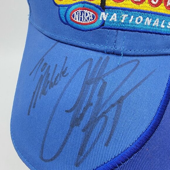 AC Delco Blue Hat NASCAR StrapBack Vintage 6th Annual Las Vegas Nationals Signed - Picture 3 of 7